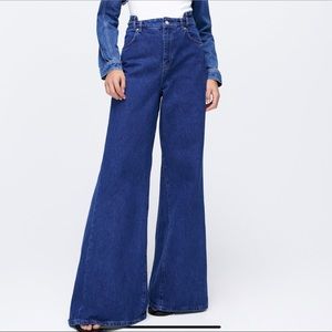 Zara ZW Flared Wide Leg Jean NWT